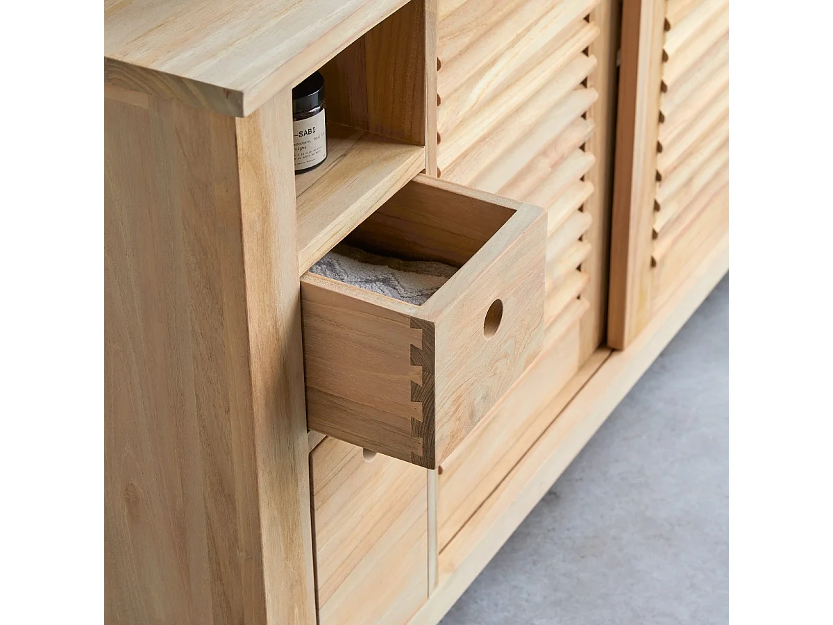 Badunterschrank aus Teak 145 cm Coline