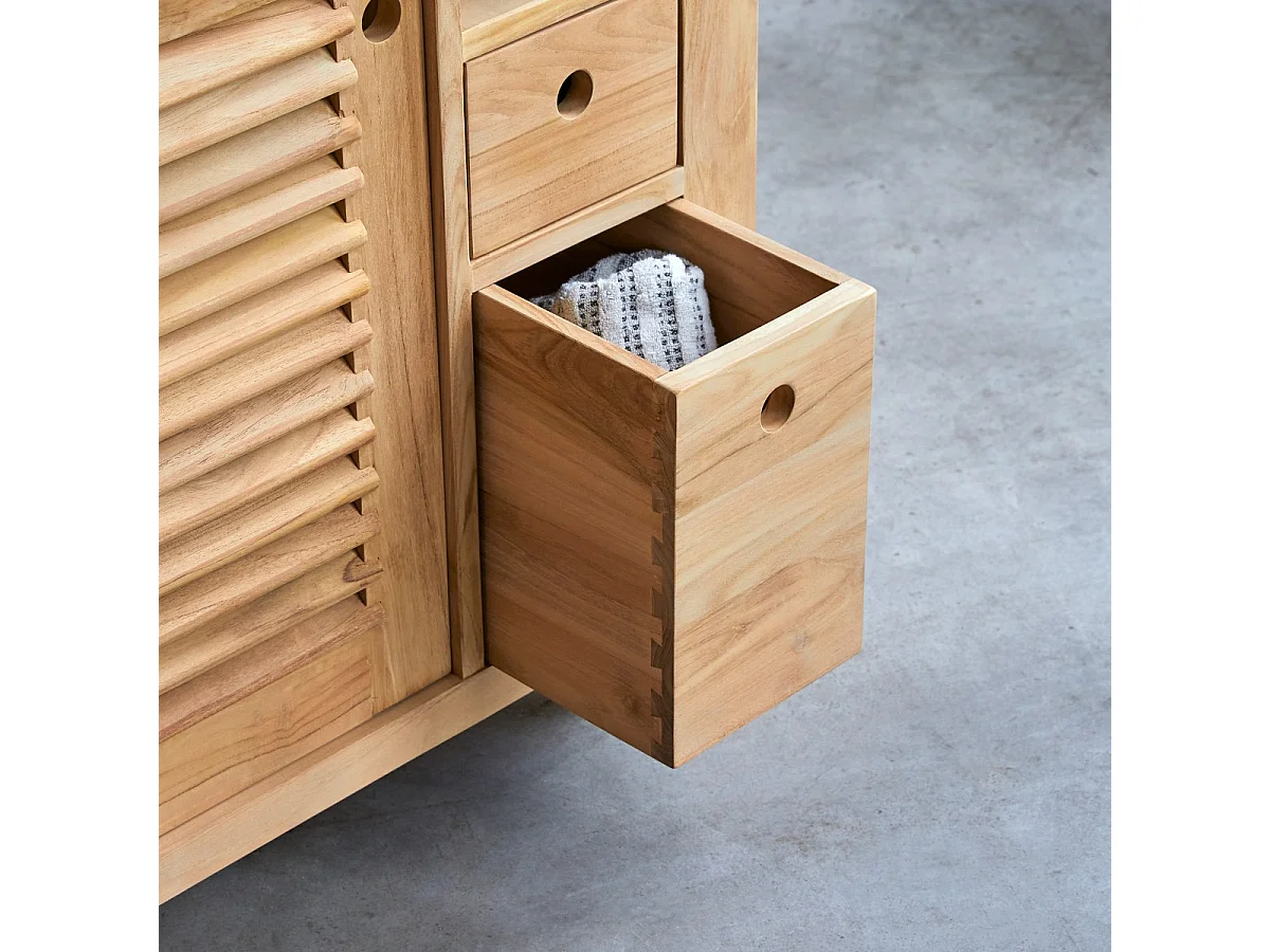 Badunterschrank aus Teak 145 cm Coline