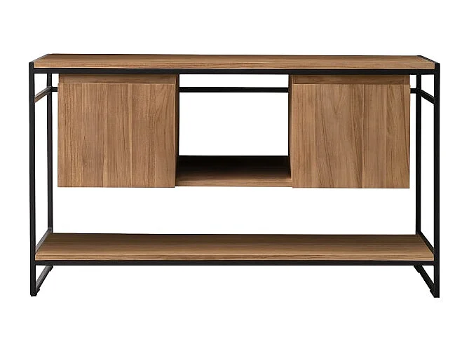 Mobili da bagno in metallo e legno di teak 140 Michal