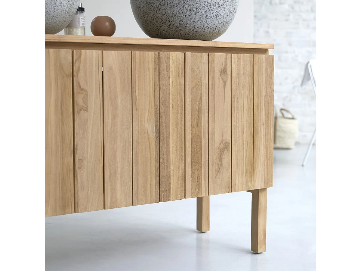 Mobile sottolavabo in legno di teak 120 Jill