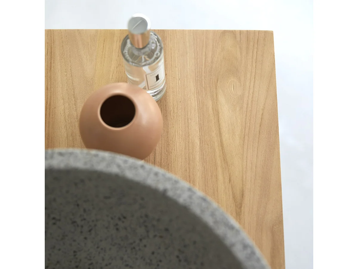 Mobile sottolavabo in legno di teak 120 Jill