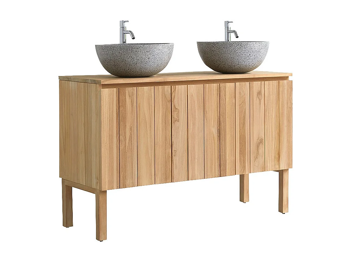 Mobile sottolavabo in legno di teak 120 Jill