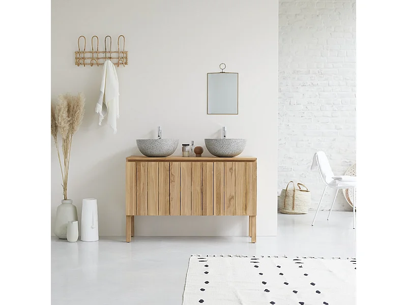 Meuble sous vasque en bois de teck 120 Jill