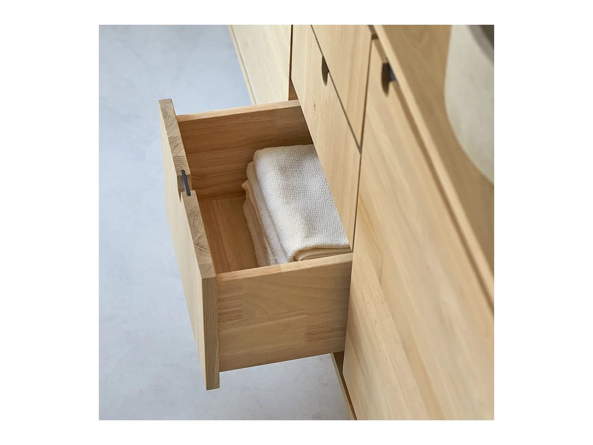 Mobile sottolavabo in legno di quercia 145 Jonàk