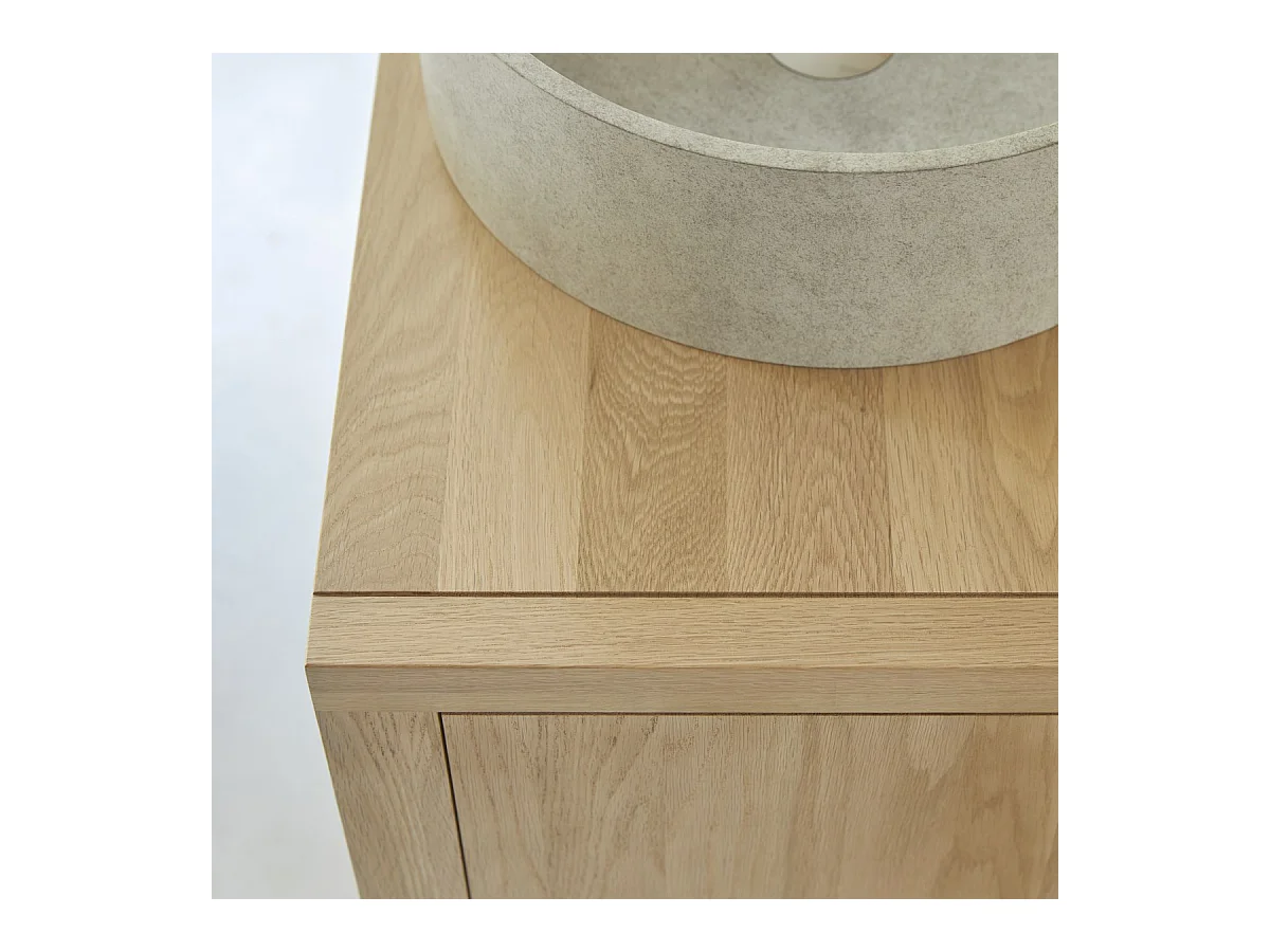 Mobile sottolavabo in legno di quercia 145 Jonàk