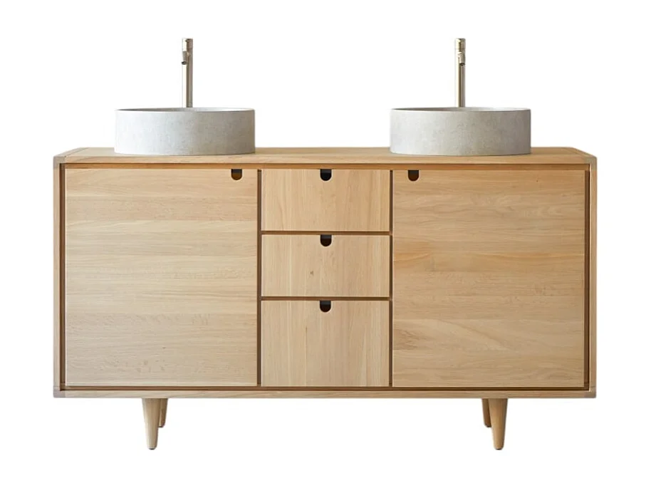 Waschbecken-Unterschrank aus Eichenholz 145 Jonàk