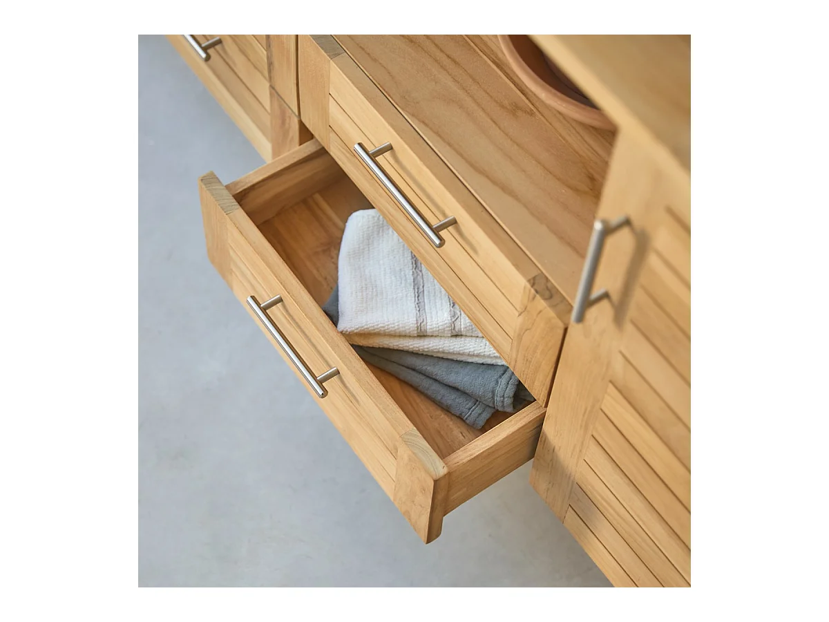 Meuble Salle de bain en bois de teck 165 Soho