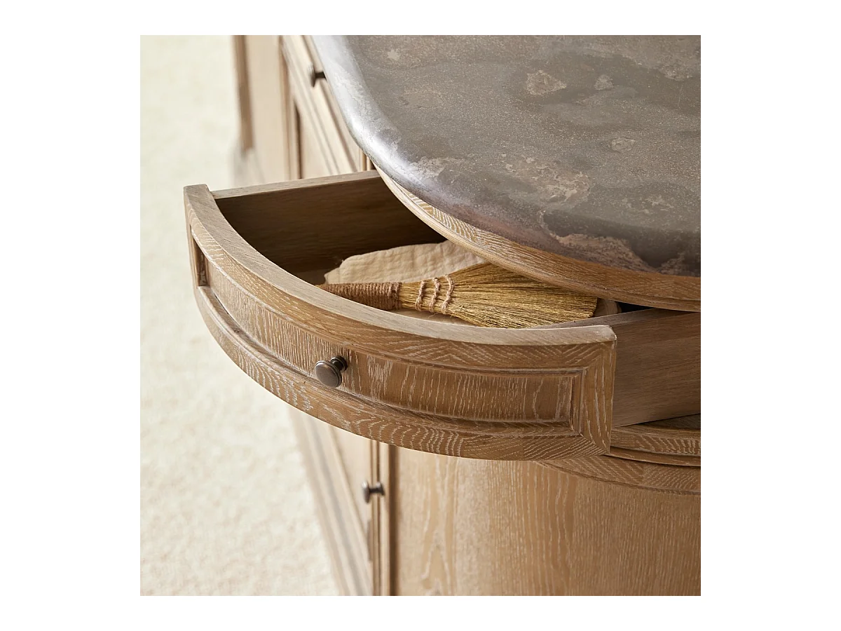 Badezimmermöbel aus Eichenholz mit Doppelwaschbecken Louise 180 cm