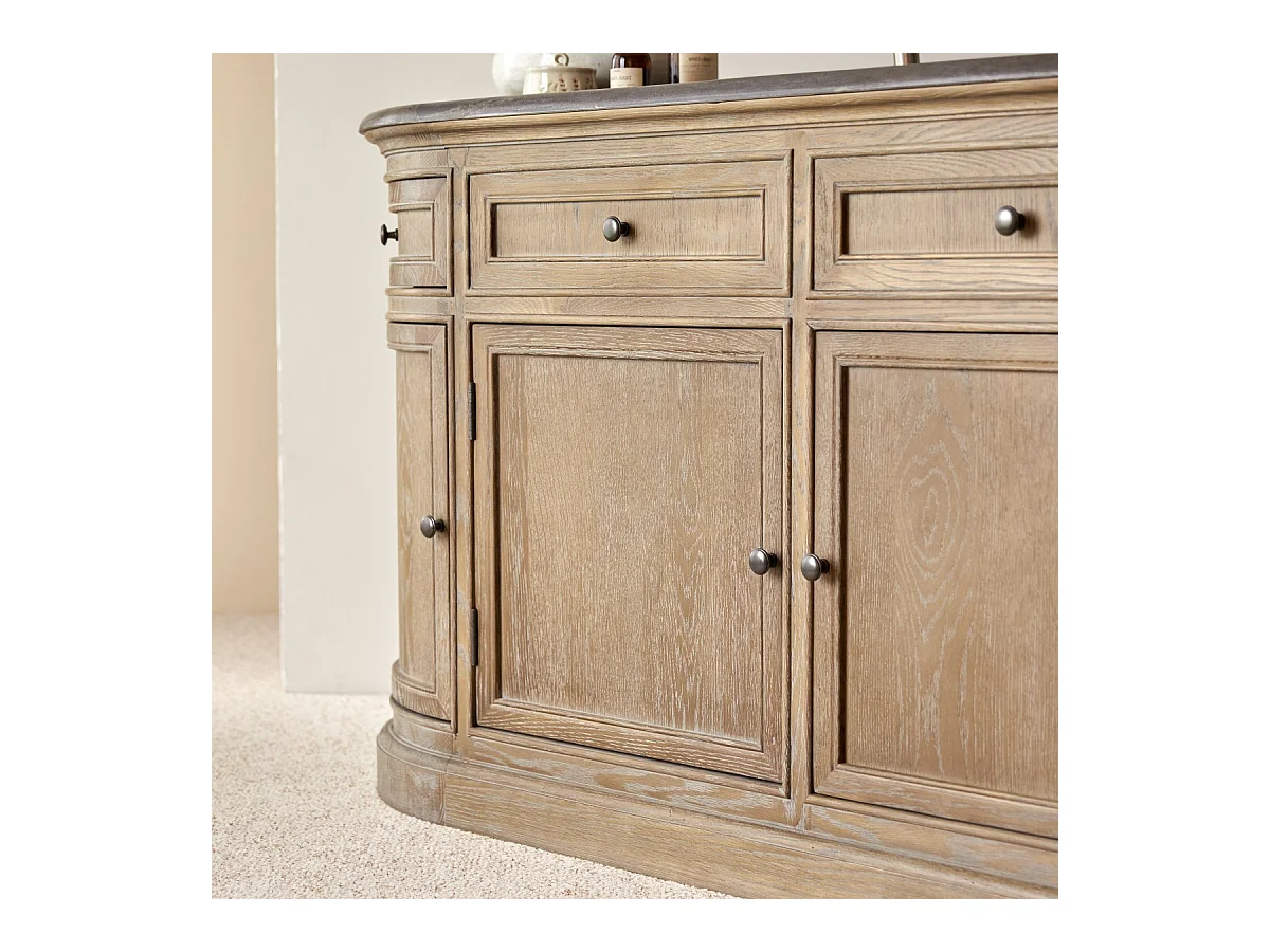 Badezimmermöbel aus Eichenholz mit Doppelwaschbecken Louise 180 cm