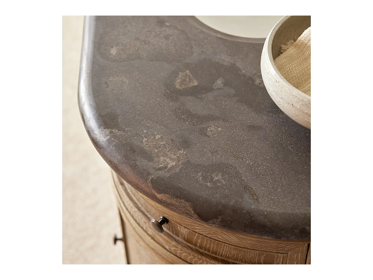 Badezimmermöbel aus Eichenholz mit Doppelwaschbecken Louise 180 cm