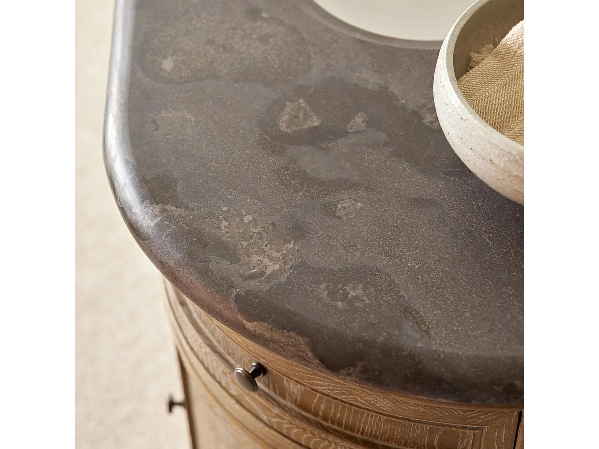 Mobile in legno di rovere con doppio lavabo 180 Louise