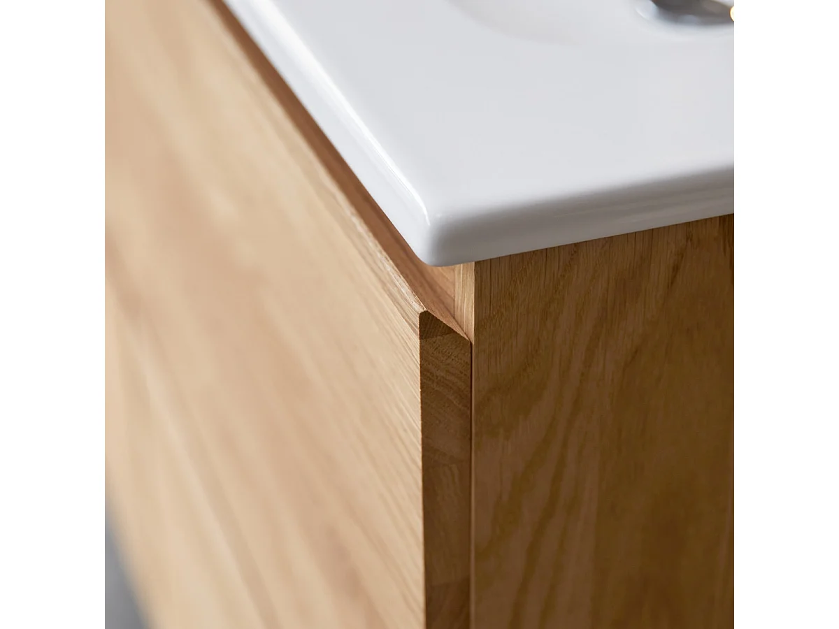 Mobile per il Bagno in legno di rovere e ceramica 120 Nova