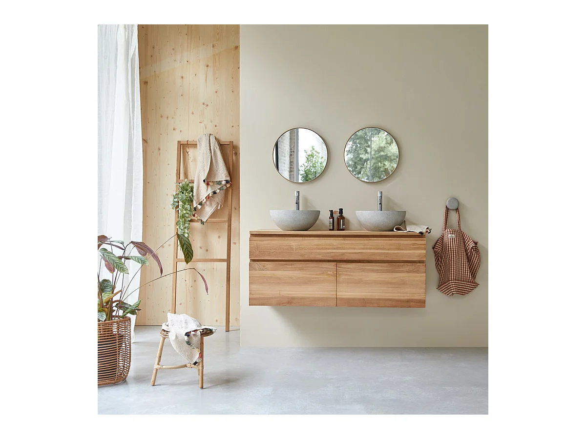 Mobile sottolavabo in legno di teak  120 Jacob