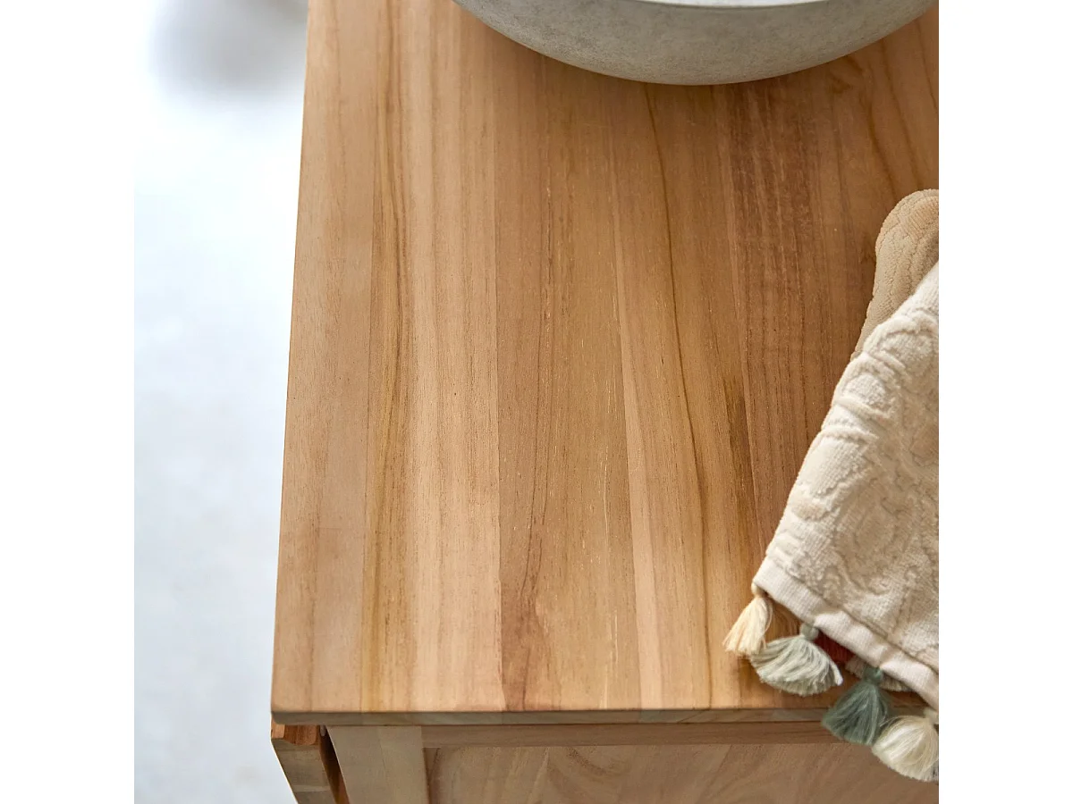 Jacob - Solid teak vanity unit 120 cm