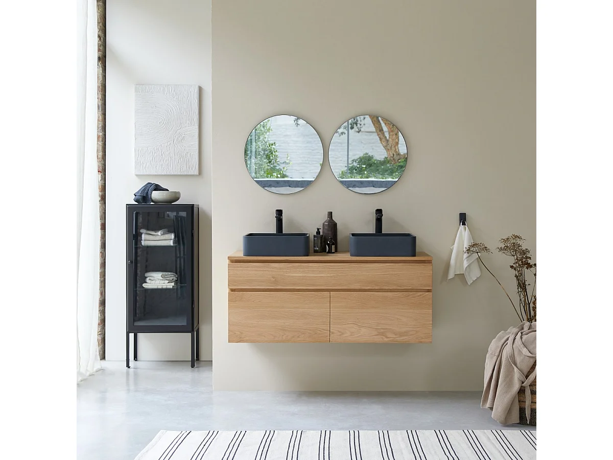 Mobile per il bagno in legno di quercia 120 Jacob