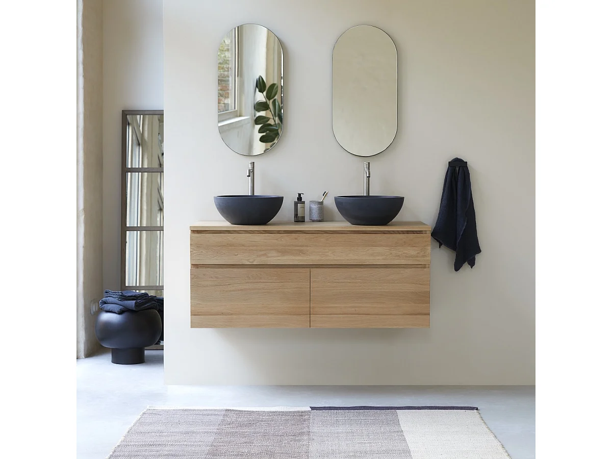 Mobile per il bagno in legno di quercia 120 Jacob
