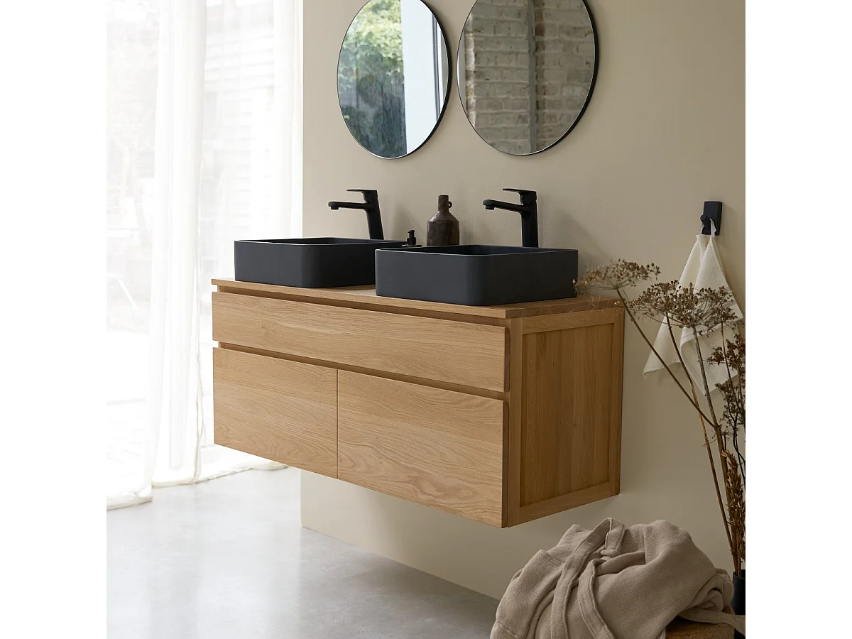 Mobile per il bagno in legno di quercia 120 Jacob