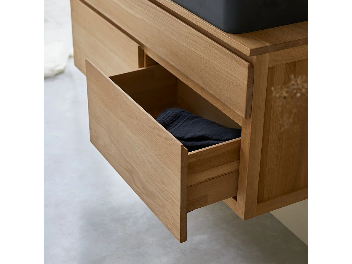 Mobile per il bagno in legno di quercia 120 Jacob