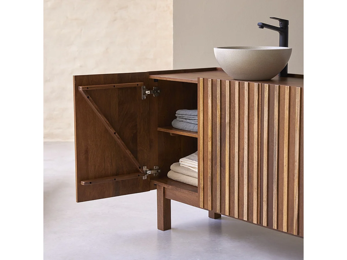 Badezimmermöbel Milo aus Mangoholz 164 cm