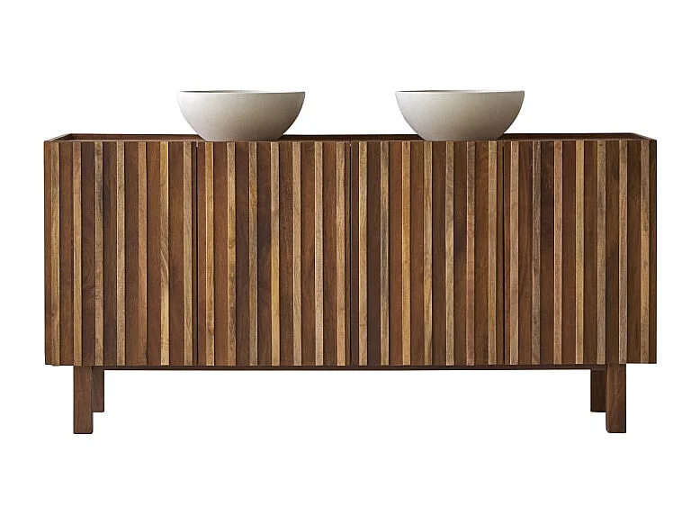 Mobile per il bagno in legno di mango Milo 164 cm