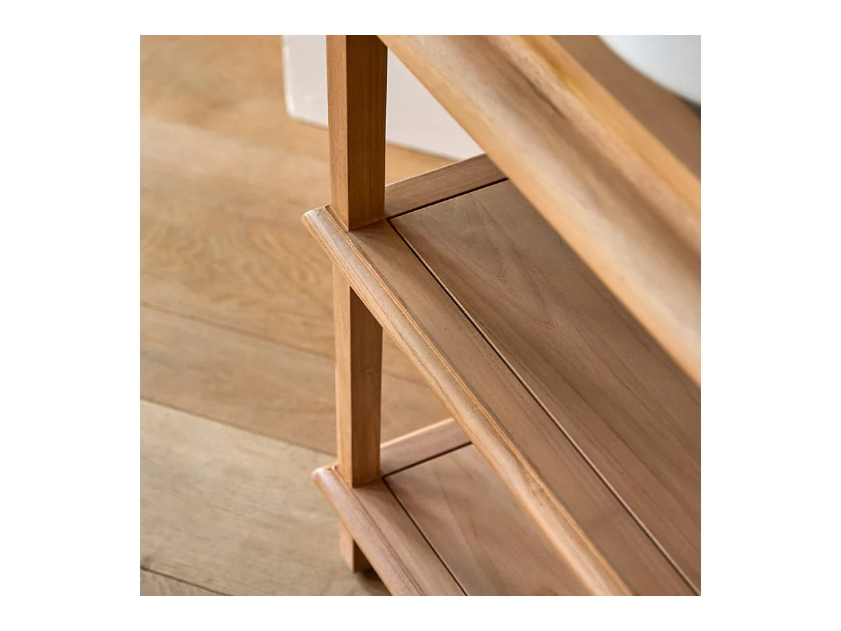 Meuble de salle de bain en bois de teck massif Achille 135 cm