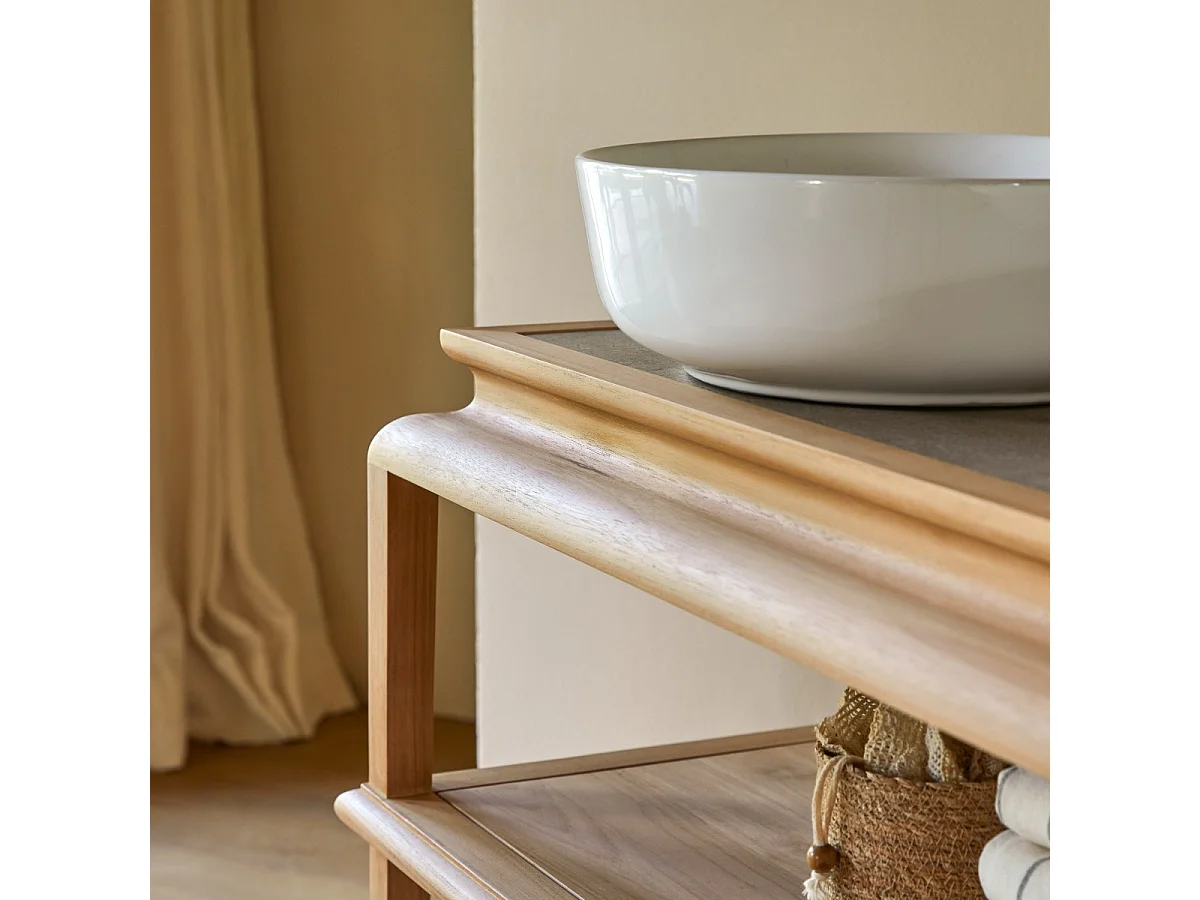 Badezimmermöbel Achille aus massivem Teakholz 135 cm