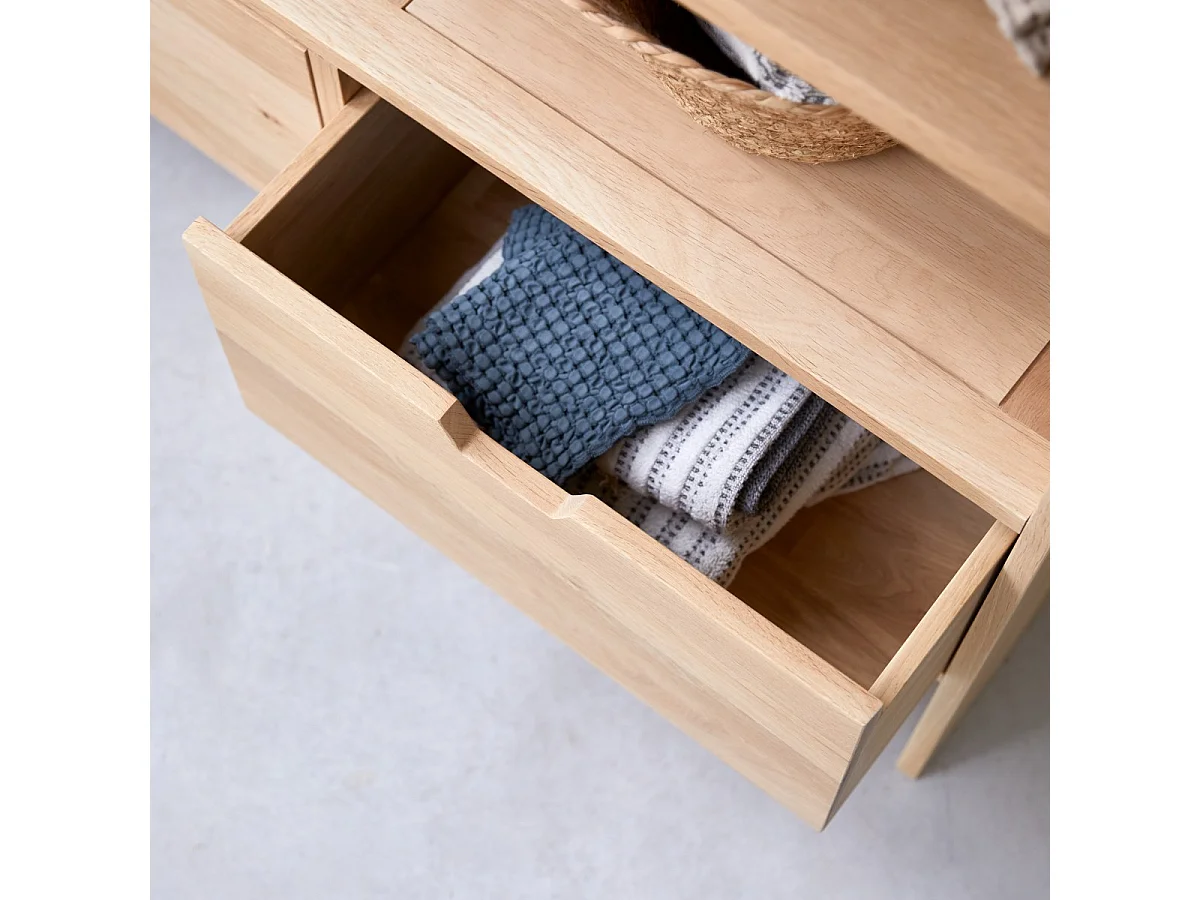 Meuble sous vasque en bois de chêne 110 Kwarto