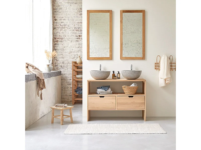 Mobile sottolavabo in legno di quercia 110 Kwarto