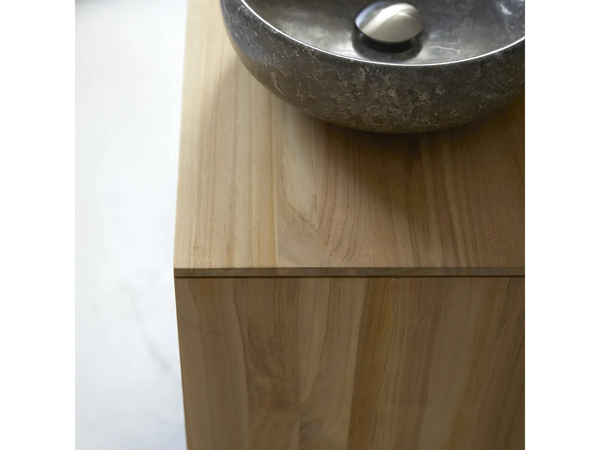 Mobili da bagno in legno di teak 110 cm design Tikamoon