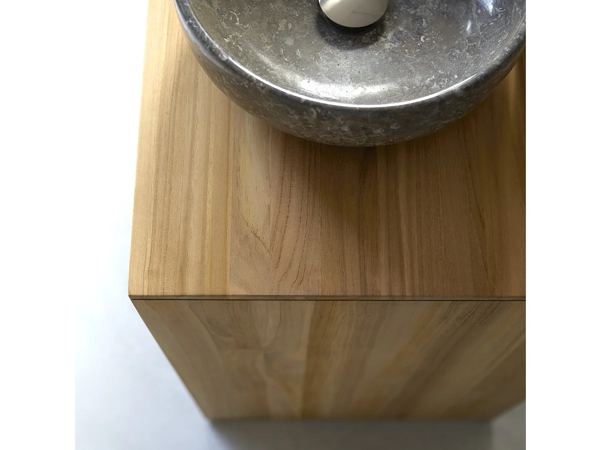 Mobili da bagno in legno di teak 110 cm design Tikamoon