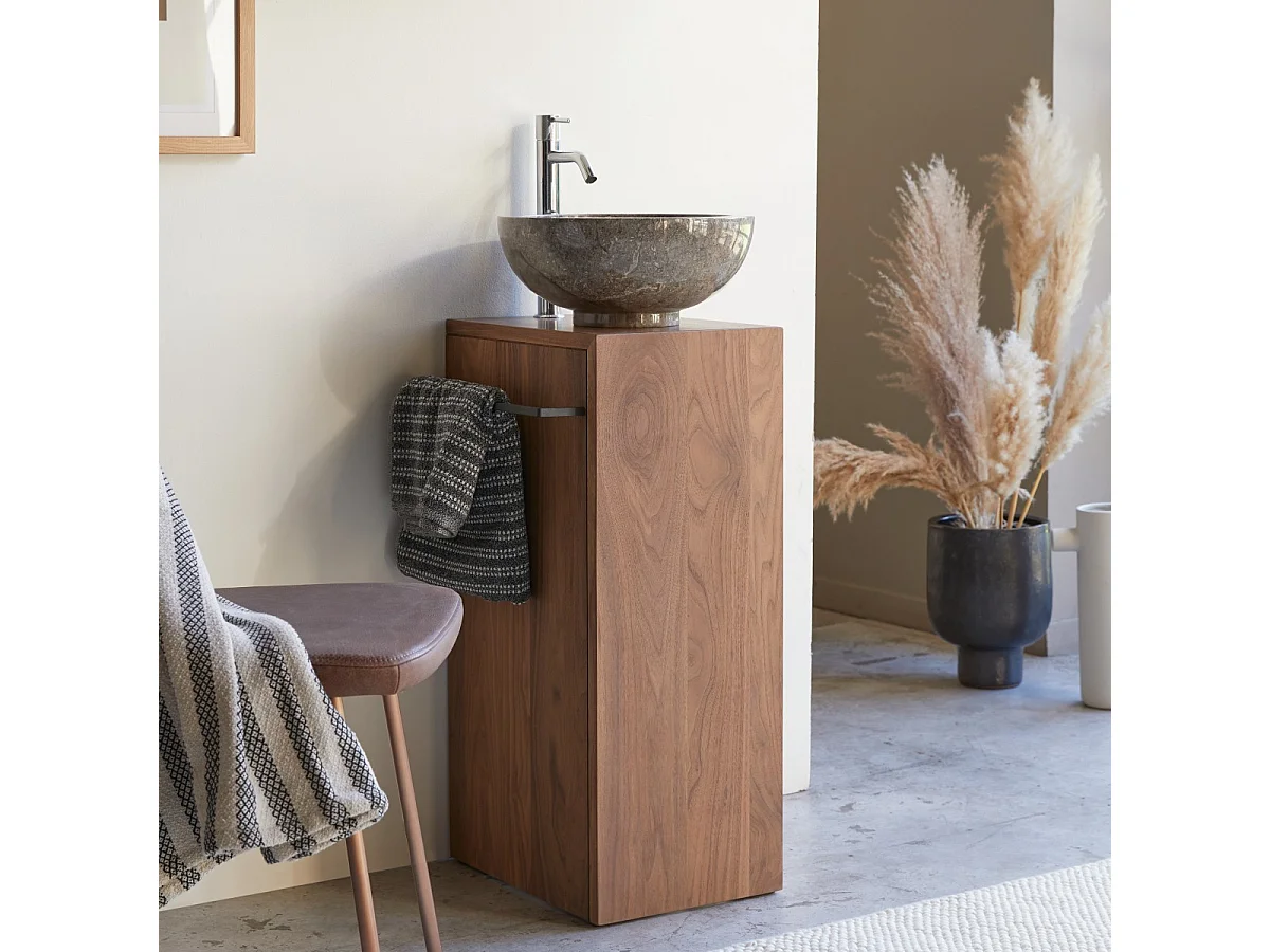 Badezimmermöbel aus Nussbaumholz 30 links