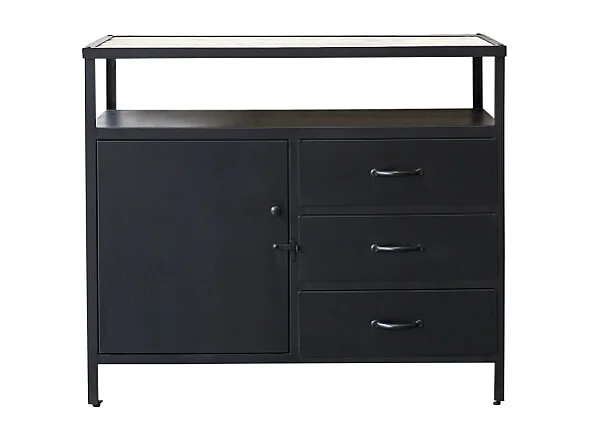 Mobili da bagno in metallo e legno di mango 95 Industriel