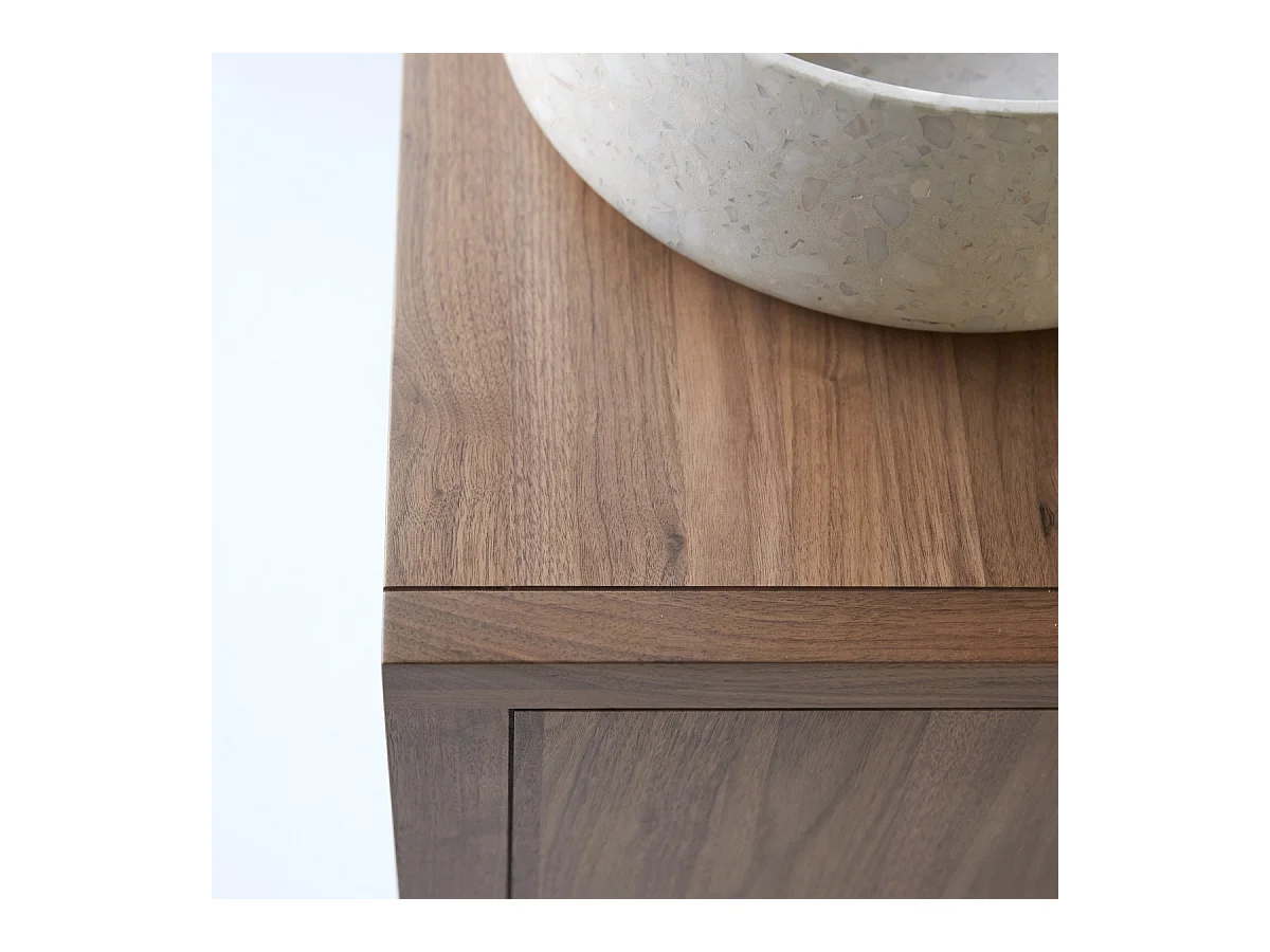 Meuble sous vasque en bois de noyer 145 Jonàk