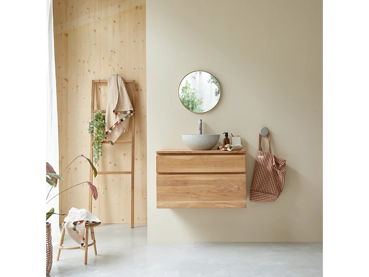 Mobile sottolavabo in legno di teak 80 Jacob