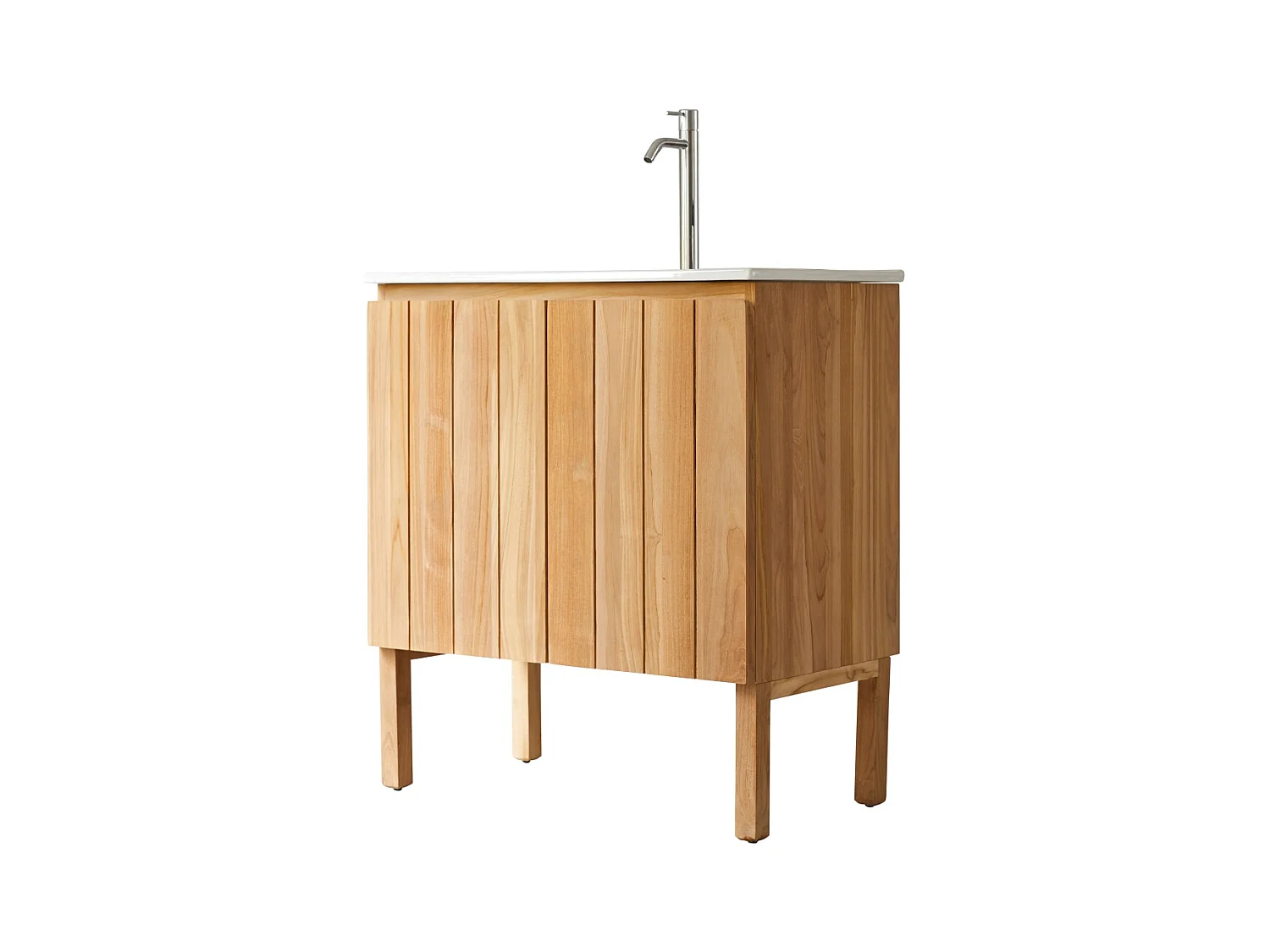 Waschtisch mit integriertem Keramikwaschbecken 80 cm Jill