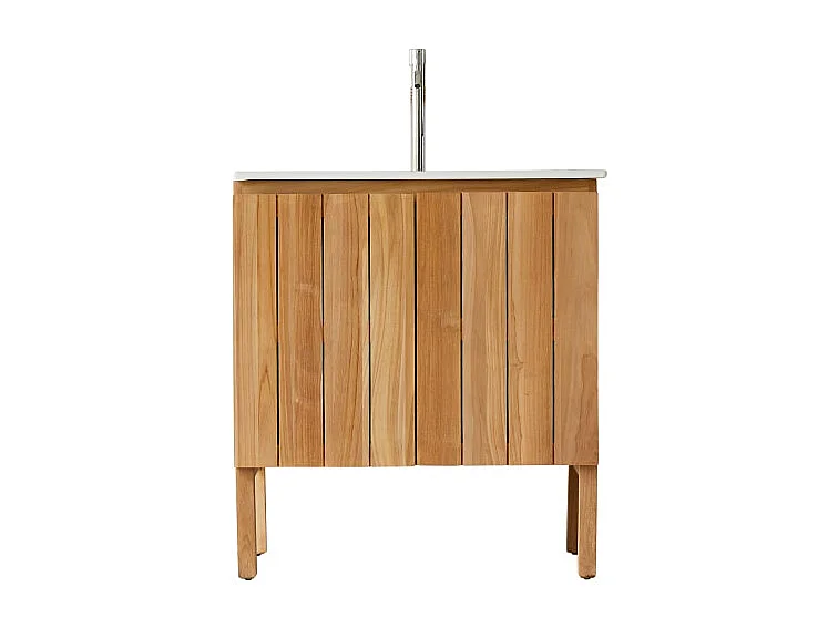 Waschtisch mit integriertem Keramikwaschbecken 80 cm Jill