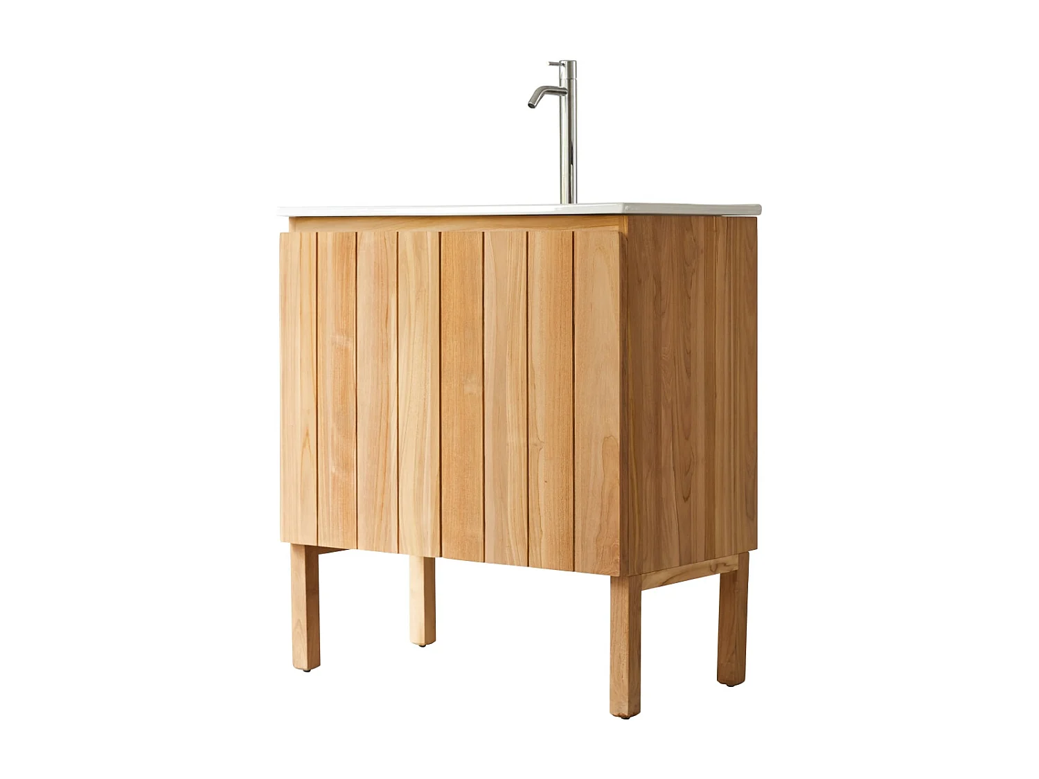 Waschtisch mit integriertem Keramikwaschbecken 80 cm Jill