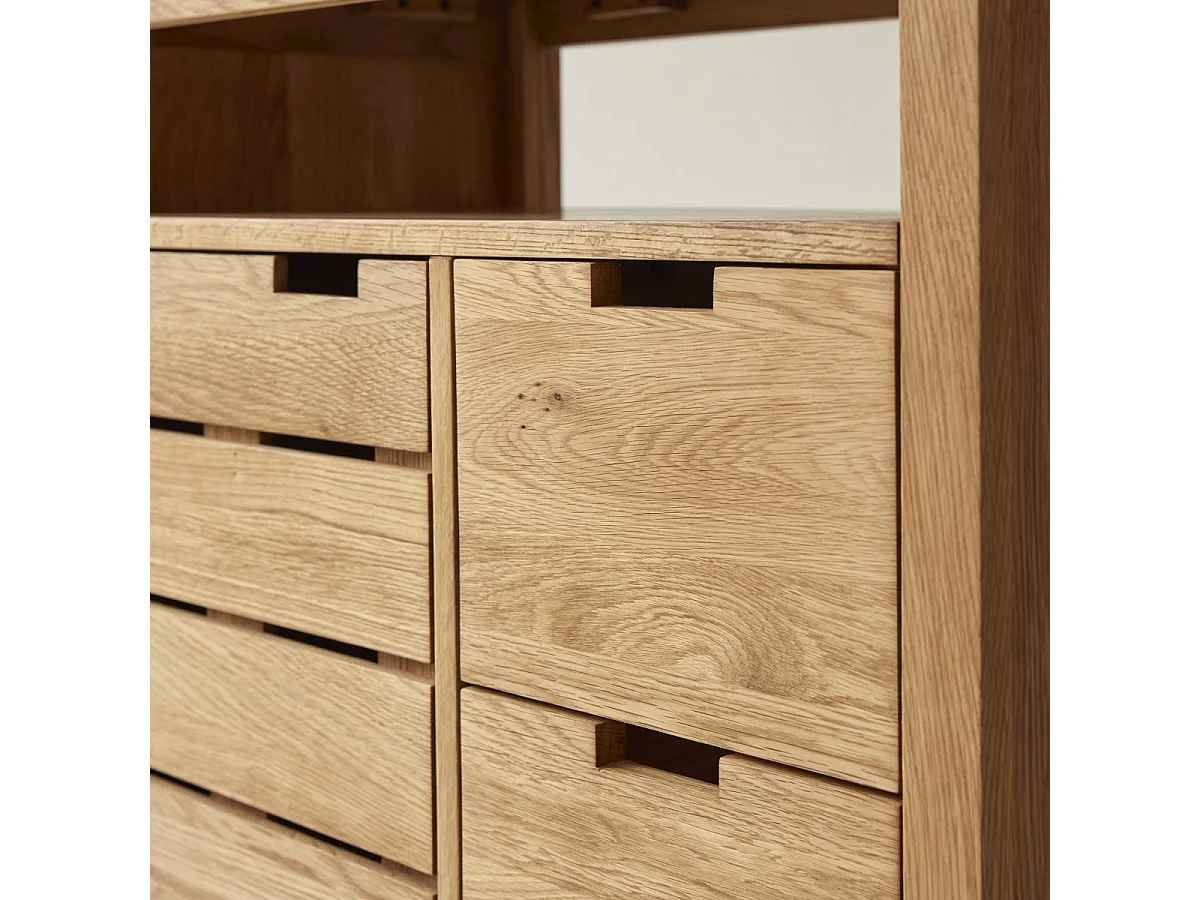 Mobile sottolavabo Serena in rovere massello 80 cm