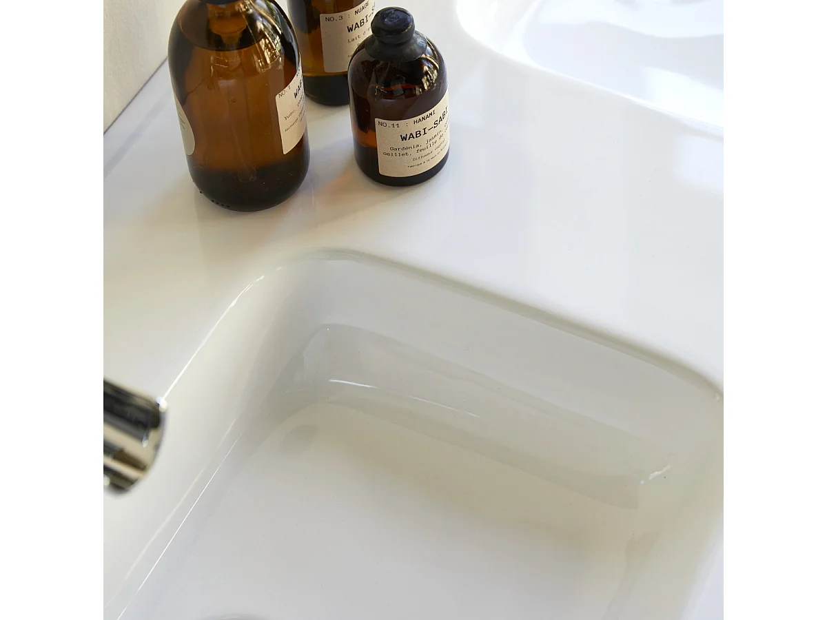 Mobili da bagno in quercia con lavabi in ceramica Karl 120