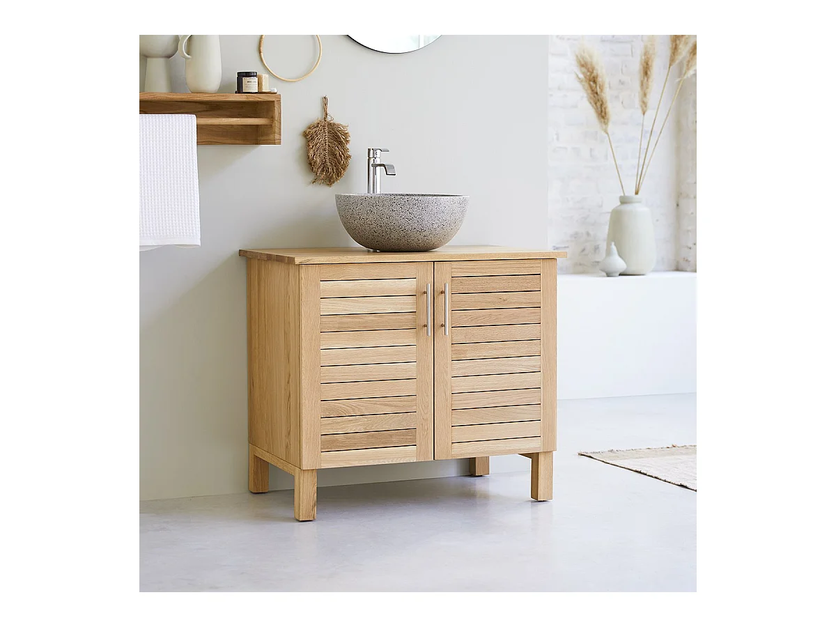 Mobile per bagno in legno di quercia 85 Soho