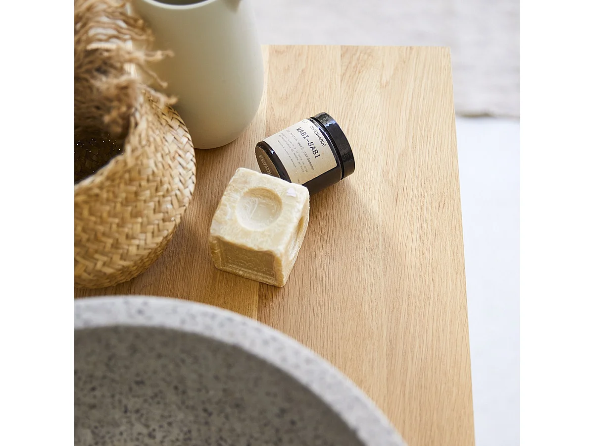 Mobile per bagno in legno di quercia 85 Soho