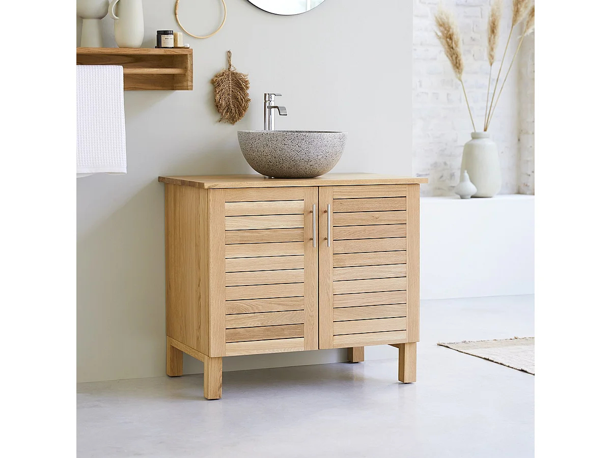Mobile per bagno in legno di quercia 85 Soho