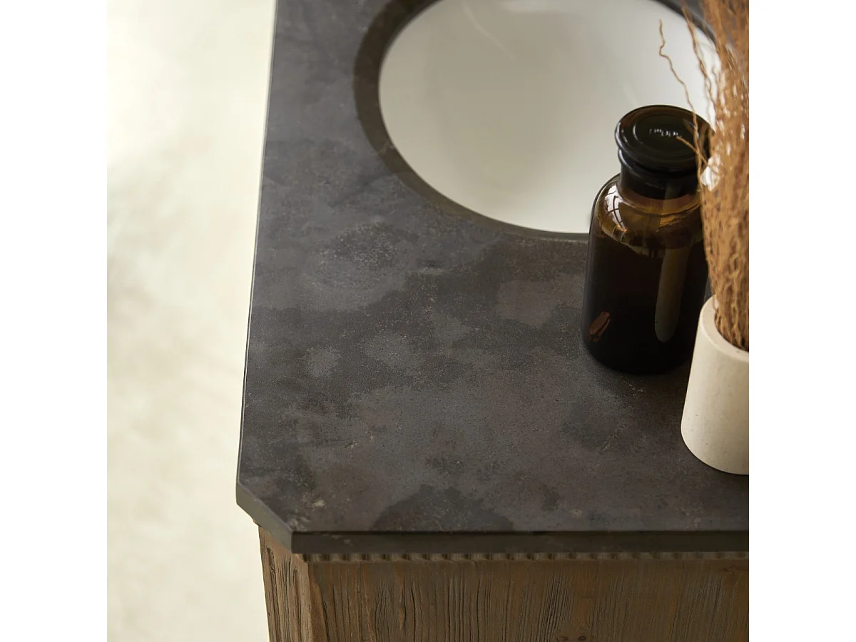 Meuble en bois de pin avec simple vasque 100 Emily