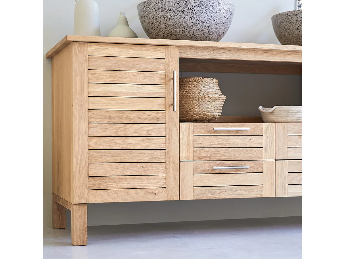 Mobile per bagno in legno di quercia 165 Soho