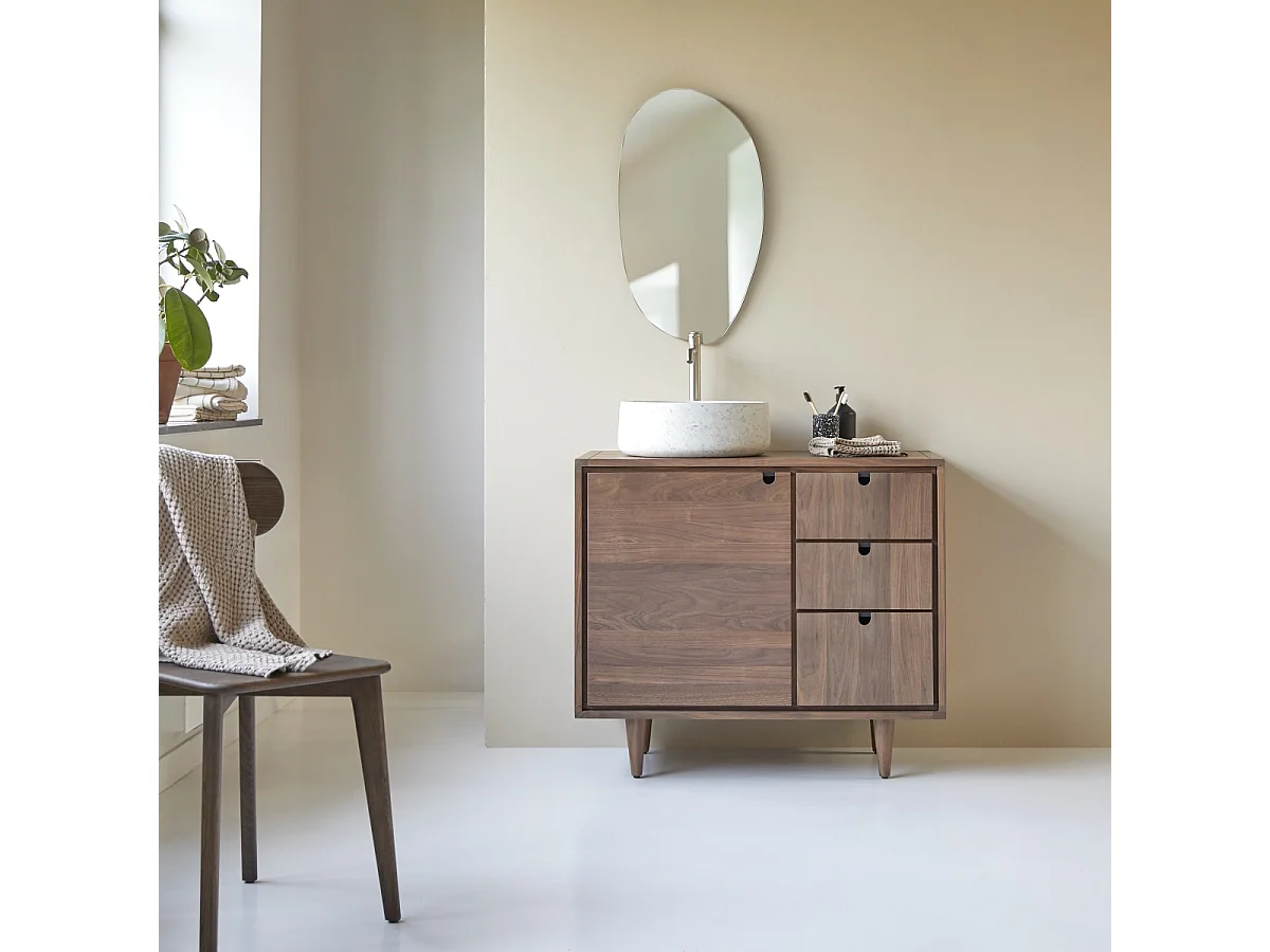 Waschtisch aus Nussbaumholz 95 Jonàk