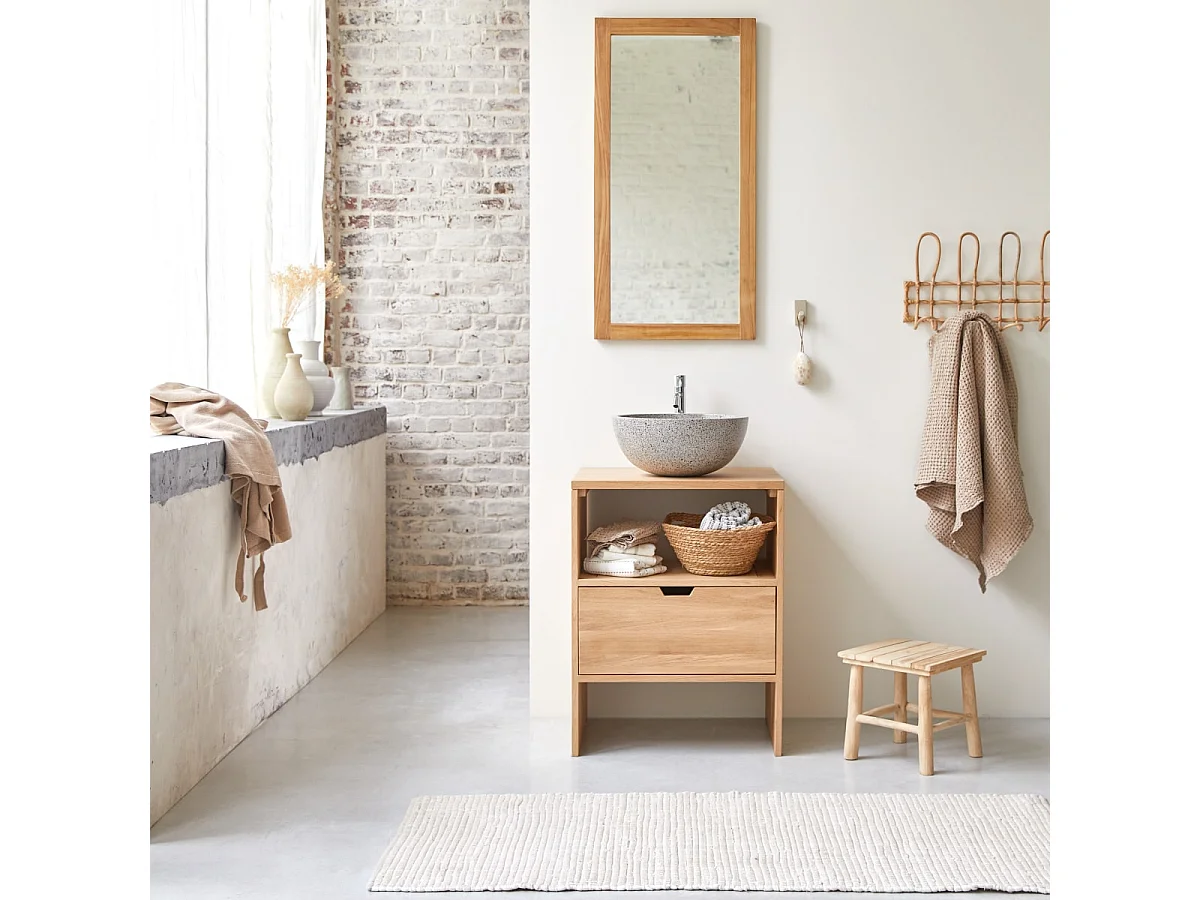 Waschbecken-Unterschrank aus Eichenholz 60 Kwarto