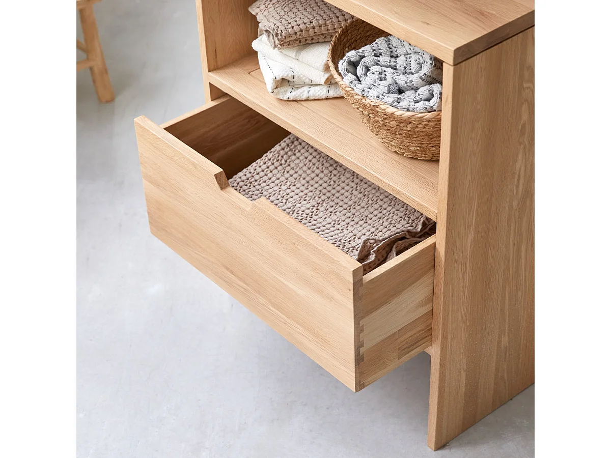 Waschbecken-Unterschrank aus Eichenholz 60 Kwarto