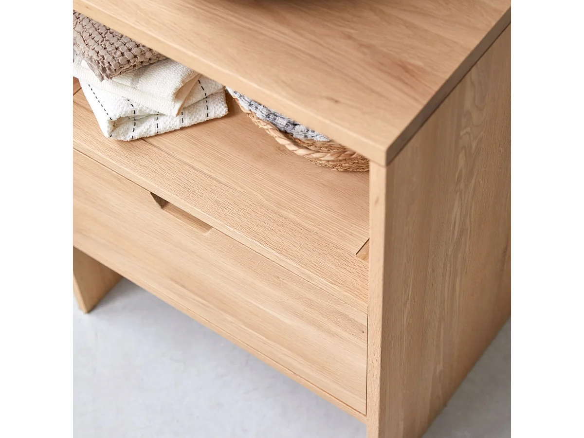 Waschbecken-Unterschrank aus Eichenholz 60 Kwarto