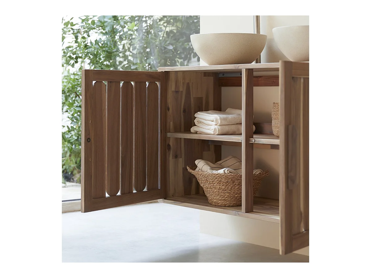 Mobile da bagno in legno di acacia 120 Lila