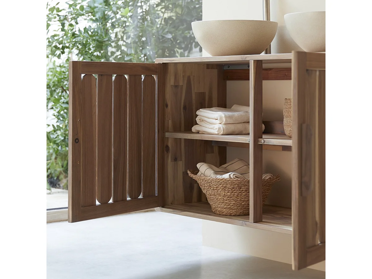 Mobile da bagno in legno di acacia 120 Lila